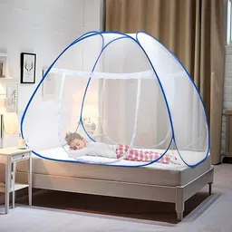 DreamShield MosquitoGuard Comfort Foldable Double Bed King Size (Machardani ) Polyester Washable Adults Mosquito Net-image-18