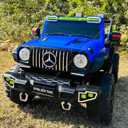 Mercedes BLUE BC120 (1-5 Yrs) Music, Lights, Self & Remote Drive Car Battery Operated Ride On-image-16