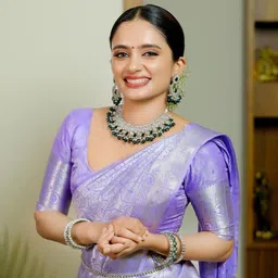 shree impex Self Design, Woven Kanjivaram Pure Silk Saree image 5