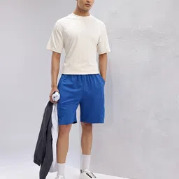 hrx by hrithik roshan Solid Men Blue Regular Shorts image 4