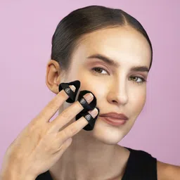 PAC Set of 3 Pizza Puff Mini Makeup Applicator Sponge - Black image 3