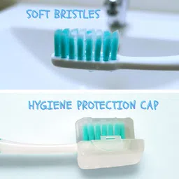 trekfriend Kids Toothbrush with Cap– Tied in Water Bottle Jar|Fun & Safe Oral Care for Kids Soft Toothbrush image 3