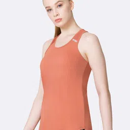 Van Heusen Rust Orange Solid Tank Lounge T-shirt image 3