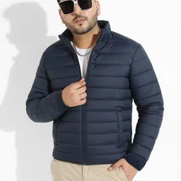 unstd Men Solid Puffer Jacket image 3