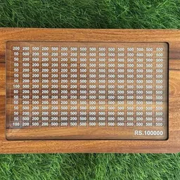 svisindia Wooden Money Saving Box | Counting target money box | Coin box for saving Coin Bank image 3