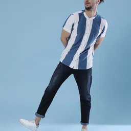 campus sutra Men Regular Mid Rise Dark Blue Jeans image 4