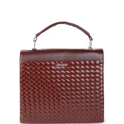 ZEVORA Structured Sling Bag with Cut Work image 4