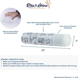 rise & shine Memory Foam Baby Pillow Pack of 1 Solid image 2