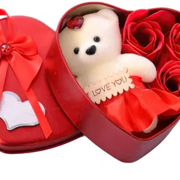 thrillz Valentine Gift For Girlfriend Silver Heart Ring For Women Red Rose Heartbox Gift Stainless Steel Cubic Zirconia Silver Plated Ring image 5