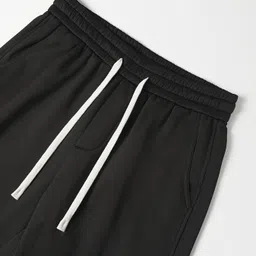 warcourt Men Loose Fit Black Cotton Blend Trousers image 4