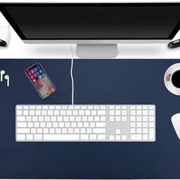 Krusan Mouse & Laptop Pad Multifunctional Office Desk Pad Waterproof PU Leather Non Slip Base Dual Sided Mousepad image 1