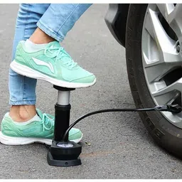 kezocha Aluminum Alloy Portable Floor Foot Activated Bicycle Air Pump Bicycle, Car, Ball, Football Pump Pump-picture-20