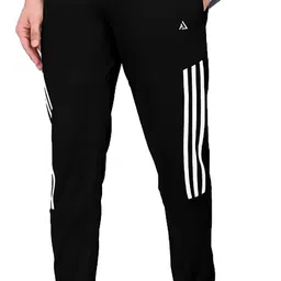 avolt Pack of 2 Men Striped Black, Grey Track Pants image 3