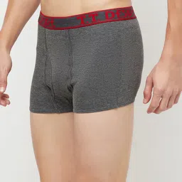 T.T. Mens Desire Fashion Top Elastic Pure Cotton Trunk Pack of 3 Anthra::Grey::Brown image 2