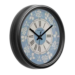 RANDOM Blue & Black Printed Analogue Contemporary Wall Clock image 4