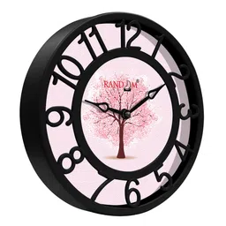 RANDOM Pink & Black Printed Contemporary Wall Clock image 4