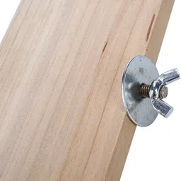 sage square Natural Wood Platform cum Perch cum Stand Bird Toy Ideal for Lovebird, Budgerigar, Sun Conure, Pionus, Quaker Parrot, Cockatiel, Finch, Canary, Budgeri (Light Weight) (9" / 23 cm) Wooden Training Aid For Bird image 5