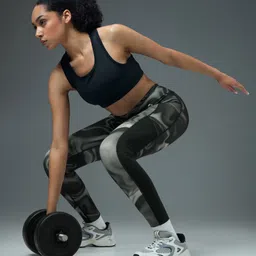 technosport Printed Women Black Tights image 4