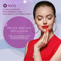 NOY Set Of 4 Blush Babe Waterproof Liquid Matte Lipsticks 4ml Each- Shades 02+ 03+ 05+ 06 image 2