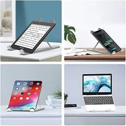hiroxa Adjustable Laptop Stand Holder Riser with Cooling Ventilation for All Laptops Adjustable Laptop Stand Holder Riser with Cooling Ventilation for All Laptops Plastic Floor and Desk Stand Rotatable Laptop Stand with Adjustable Height Compatible with Universal Laptops image 5