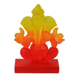 ecraftindia Lord Ganesha Yellow Crystal Idol image 4