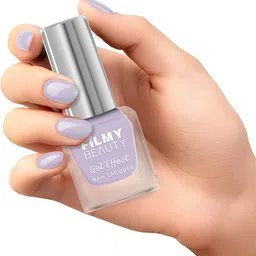 filmy beauty Gel Effect Nail Polish Lavender – Glossy, Quick-Dry, Long-Lasting (10 ml) White image 2