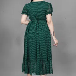 premarth Solid Georgette Stitched Flared/A-line Gown image 5