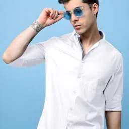 kr24enterprise Men Slim Fit Solid Spread Collar Casual Shirt-picture-11