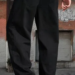 Men Regular Mid Rise Black Jeans-image-2