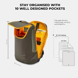 mokobara Medium 30 L Laptop Backpack The Transit Backpack - Home Grown Sunray image 3