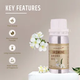 aromahpure Fragrance oil best for Aromatherapy|Helps in Concentration & Meditation| Jasmine Aroma Oil image 3