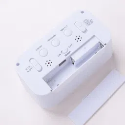 Kuber Industries White Contemporary Alarm Clock image 4