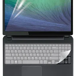 FineArts Combo of 15.6 inch Laptop Screen Guard and Key Guard Combo Set-image-0