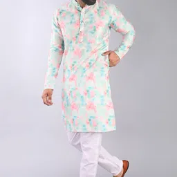fubar Men Cotton Blend Kurta Pyjama Set image 5