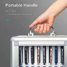 bellveen Phone Locker 12 Slots Metal Storage Box with Lock H10.83xW8.27xL7.48cm) Safe Locker image 3