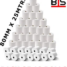 bis OFFICE THERMAL PAPER ROLL 80MM(3inch) X 25MTRS 50 gsm Thermal Paper-picture-17