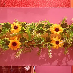 kingstyle impex Artificial Flowers Home Decoration Vine Creepers Plant Wall Hanging Chain 2030I Multicolor Sunflower Artificial Flower image 2