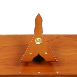 elegant arts and frames Brown Wood Floor Rested Mandir With Door image 4