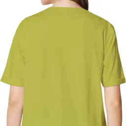 shaun Women Self Design Round Neck Polycotton Multicolor T-Shirt-picture-38