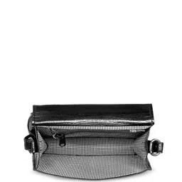 DressBerry Black Textured Structured Satchel Bag image 4