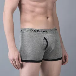 Dollar Bigboss Men Solid Pack of 4 Combed Cotton Contoured Pouch Support Trunks image 4