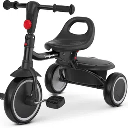 baybee Foldable Trikidz 2-in-1 Baby Tricycle for Kids Cycle for 2 to 5 Years Boys Girls Adjustable Seat, Bell, Back Rest & Storage Toy Basket for Baby Cycle Kids Tricycle-picture-12