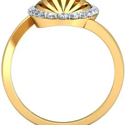 avsar AVR891YB 14kt Cubic Zirconia Yellow Gold ring image 2