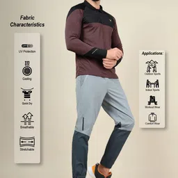 technosport Men Colorblock Black Track Pants image 3