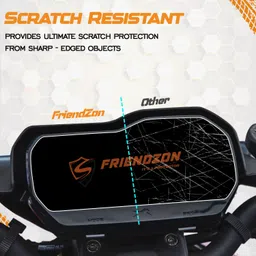 friendzon Screen Guard for TVS Ntorq 125 XT | Anti- bubble | HD Clear | Anti- Fingerprint Bike Crash Guard image 5