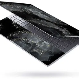 Flipkart SmartBuy Combo of Full Body Laptop Skin and Mouse Pad - Black and Gold Smoke Art No Residue Removable Self Adhesive Vinyl Reusable Laptop Skin Compatible for 15.6 inch-picture-19