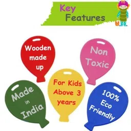 bhauvik Wooden Capital ABCD Tray with Knobs_Multicolour Word Games Board Game image 3