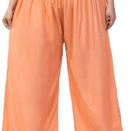 osworn Women Regular Fit Orange Cotton Blend Trousers-picture-31