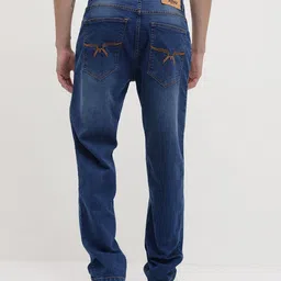 roadster Men Straight Fit Mid Rise Blue Jeans image 5