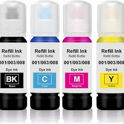 Gedi 003 Refill Ink Compatible for L3110,L3150,L3250,L3252,L3115,L3116 Printer 3PC Black + Tri Color Combo Pack Ink Bottle-picture-20